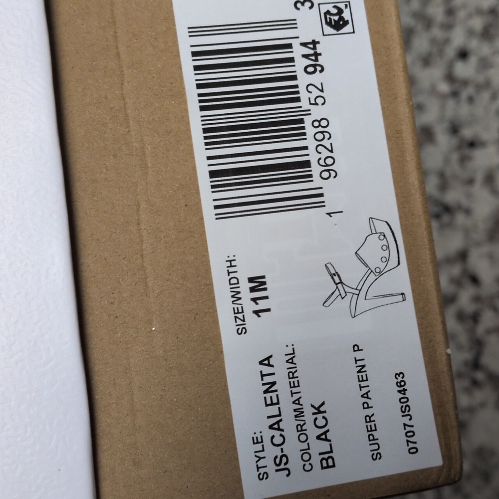 ✨SOLD✨ NEW Jessica Simpson CALENTA Black Patent Platform Sandals Sz 11 - Picture 10 of 10